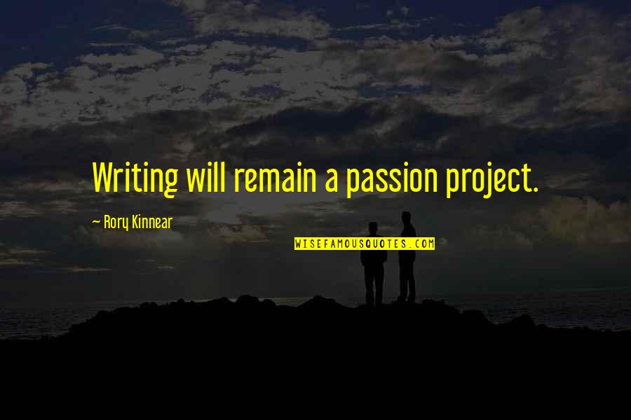 Free Non Obligatory Quotes By Rory Kinnear: Writing will remain a passion project.