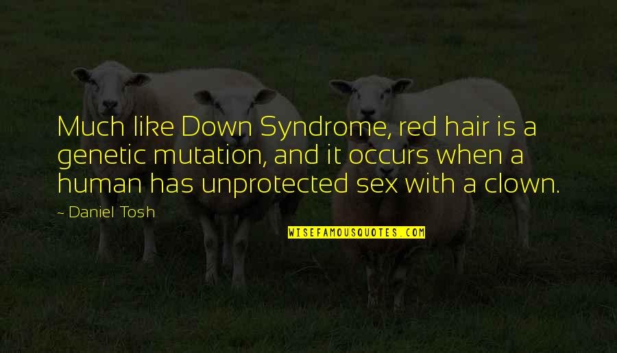 Free Printable Life Quotes By Daniel Tosh: Much like Down Syndrome, red hair is a