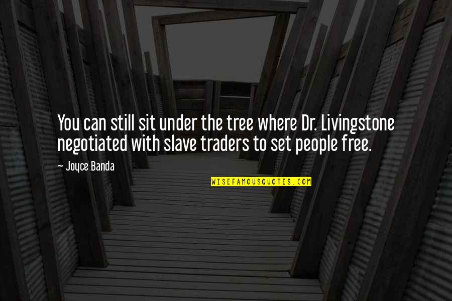 Free Slave Quotes By Joyce Banda: You can still sit under the tree where