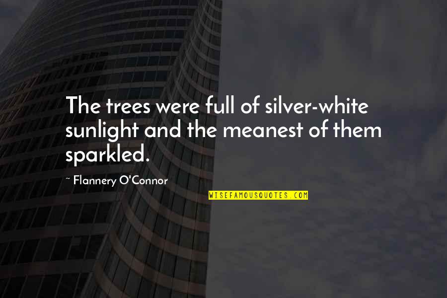 Free Sms Inspirational Quotes By Flannery O'Connor: The trees were full of silver-white sunlight and