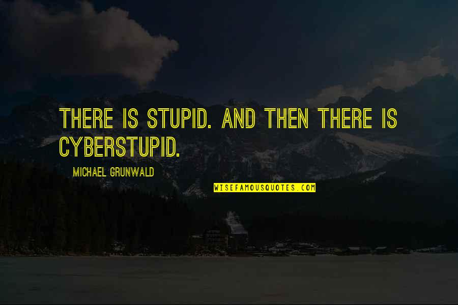 Free Speech Quotes By Michael Grunwald: There is stupid. And then there is cyberstupid.