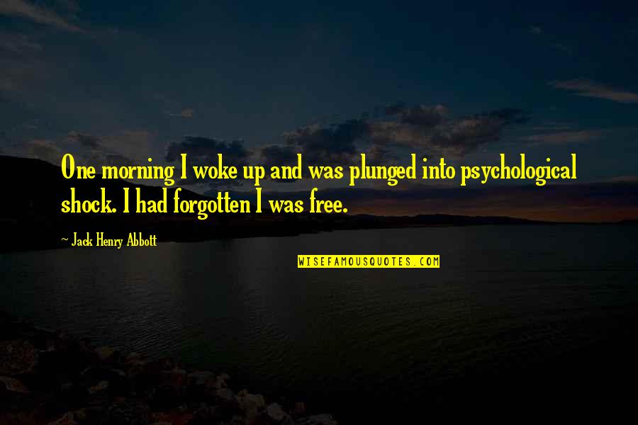 Free State Of Mind Quotes By Jack Henry Abbott: One morning I woke up and was plunged