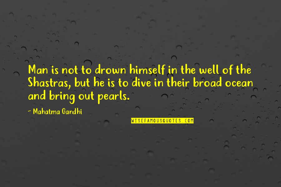 Free Text Inspirational Quotes By Mahatma Gandhi: Man is not to drown himself in the