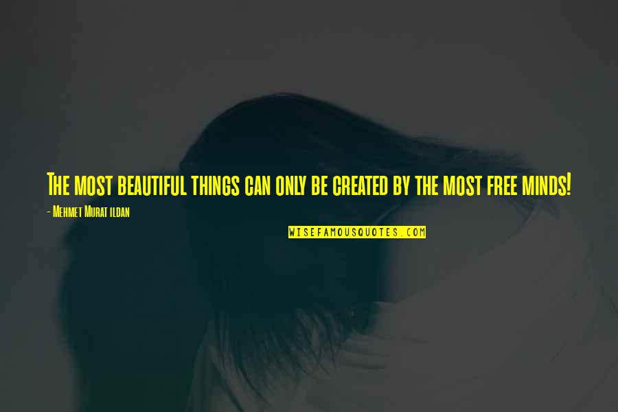 Free The Mind Quotes By Mehmet Murat Ildan: The most beautiful things can only be created