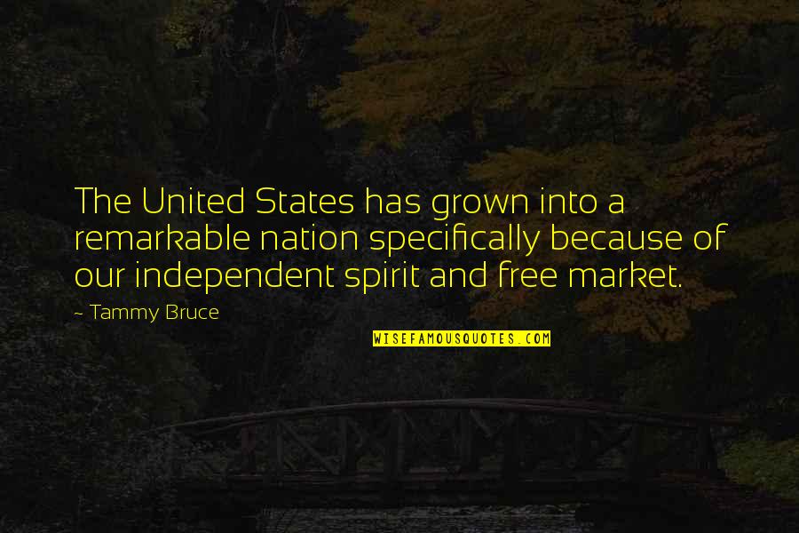 Free The Spirit Quotes By Tammy Bruce: The United States has grown into a remarkable