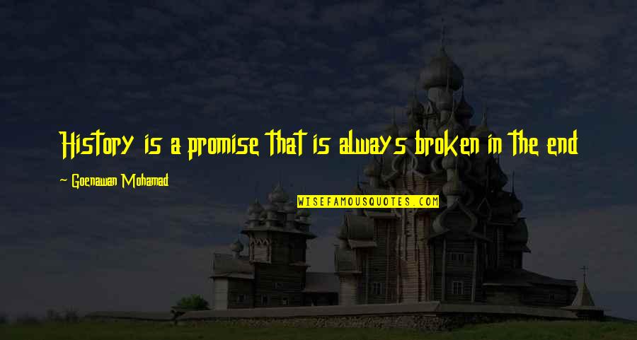 Free Washing Machine Repair Quotes By Goenawan Mohamad: History is a promise that is always broken
