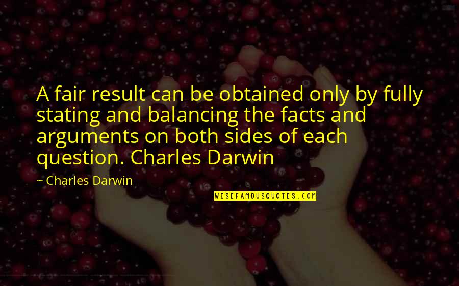 Freebase Song Quotes By Charles Darwin: A fair result can be obtained only by Freebase Song Quotes By Charles Darwin: A fair result can be obtained only by