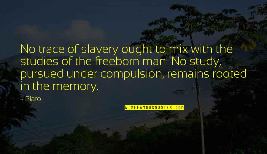 Freeborn Quotes By Plato: No trace of slavery ought to mix with