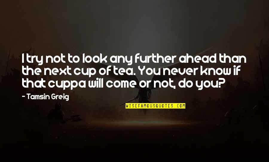 Freeda Quotes By Tamsin Greig: I try not to look any further ahead Freeda Quotes By Tamsin Greig: I try not to look any further ahead