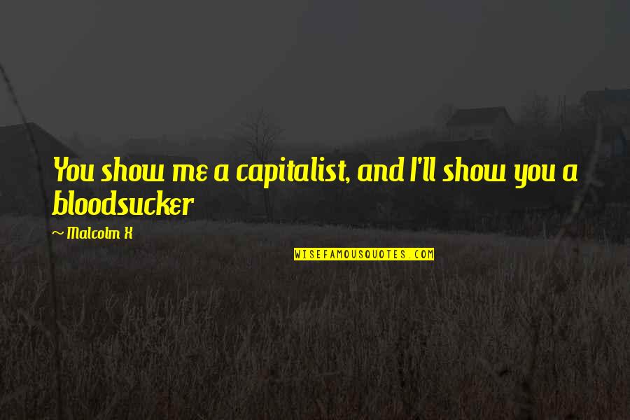 Freedom And Democracy Quotes By Malcolm X: You show me a capitalist, and I'll show Freedom And Democracy Quotes By Malcolm X: You show me a capitalist, and I'll show