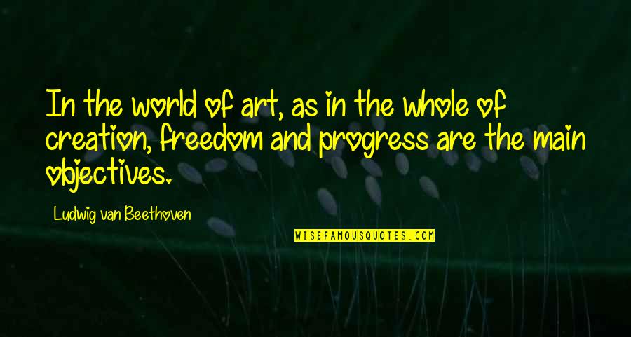 Freedom Art Quotes By Ludwig Van Beethoven: In the world of art, as in the