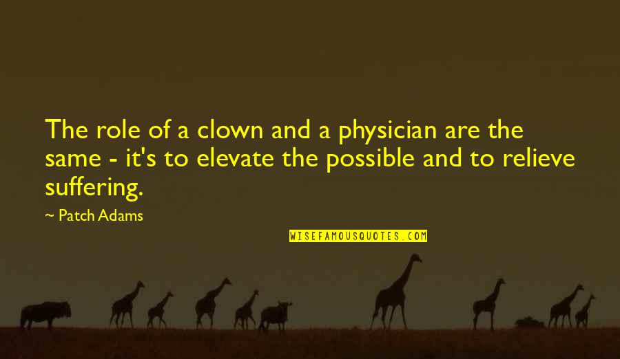 Freedom By Ronald Reagan Quotes By Patch Adams: The role of a clown and a physician