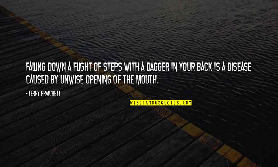 Freedom Death Quotes By Terry Pratchett: Falling down a flight of steps with a Freedom Death Quotes By Terry Pratchett: Falling down a flight of steps with a