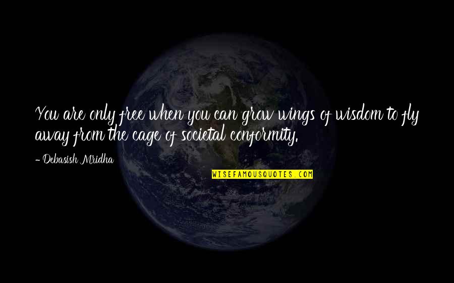 Freedom From You Quotes By Debasish Mridha: You are only free when you can grow