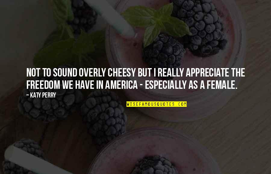 Freedom In America Quotes By Katy Perry: Not to sound overly cheesy but I really