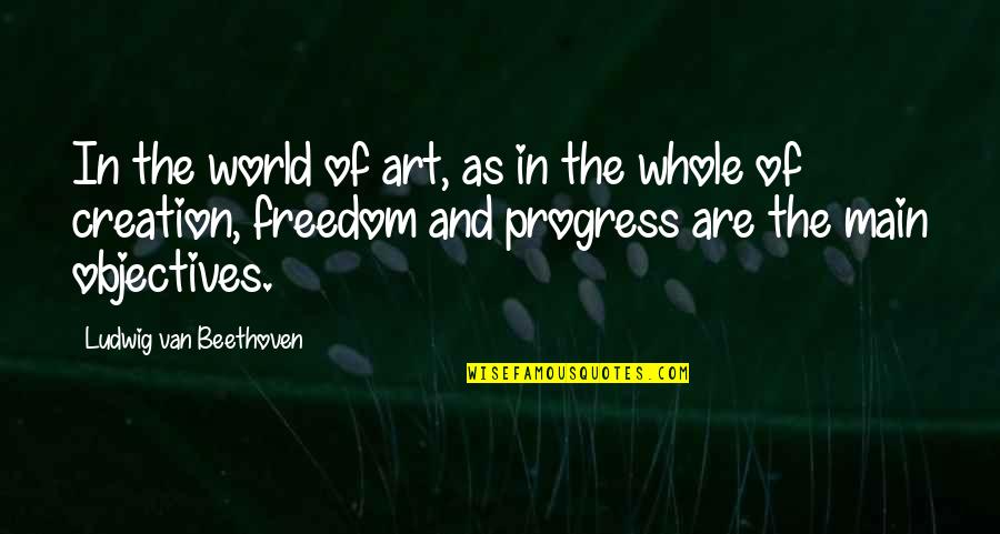 Freedom Of Art Quotes By Ludwig Van Beethoven: In the world of art, as in the