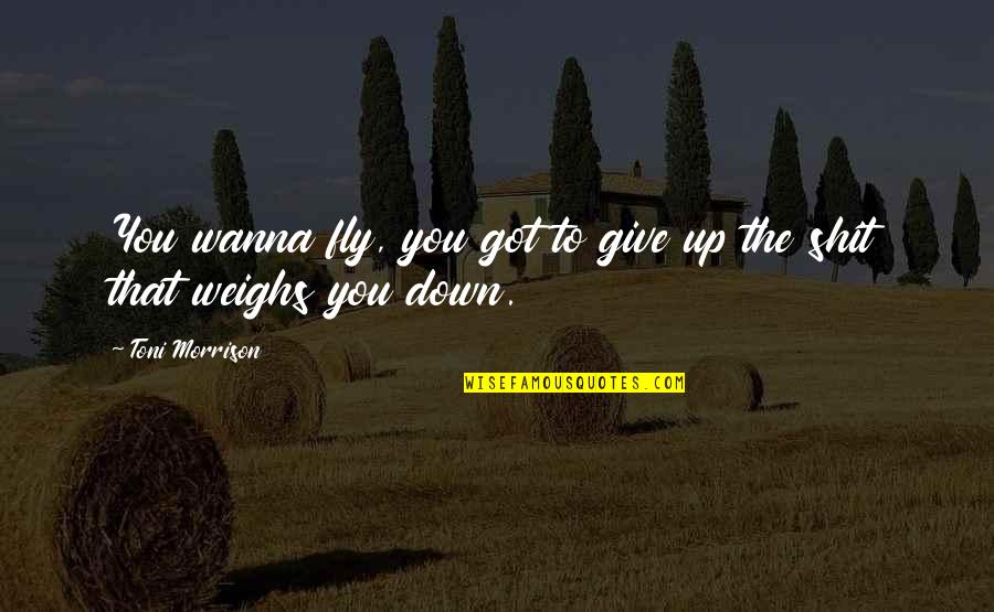 Freedom Of Flying Quotes By Toni Morrison: You wanna fly, you got to give up