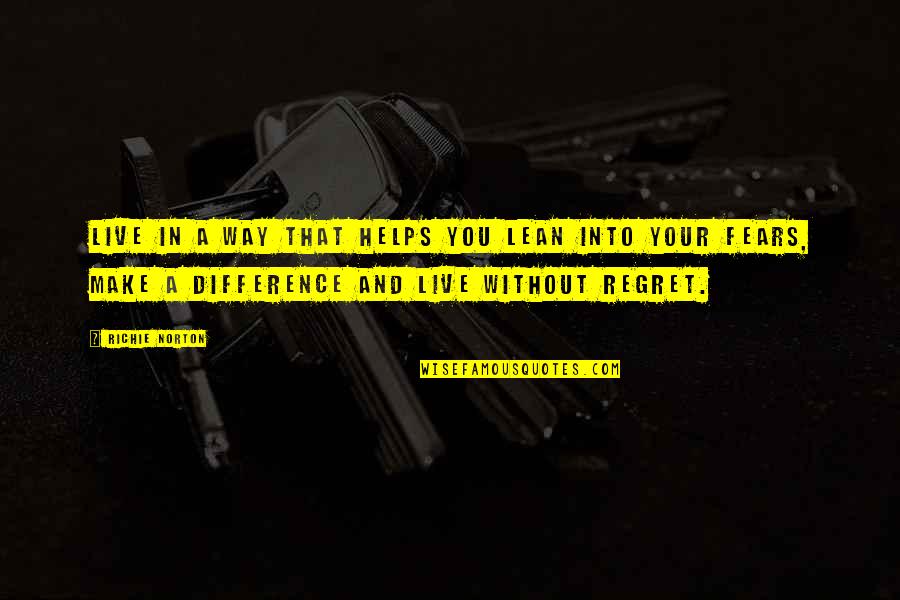 Freedom Of Speech Consequences Quotes By Richie Norton: Live in a way that helps you lean Freedom Of Speech Consequences Quotes By Richie Norton: Live in a way that helps you lean