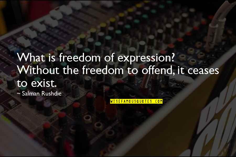 Freedom Of The Speech Quotes By Salman Rushdie: What is freedom of expression? Without the freedom