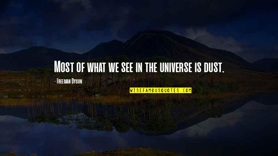 Freeman Dyson Quotes By Freeman Dyson: Most of what we see in the universe