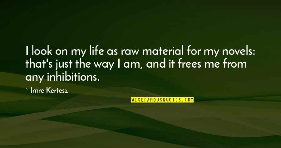 Frees Quotes By Imre Kertesz: I look on my life as raw material