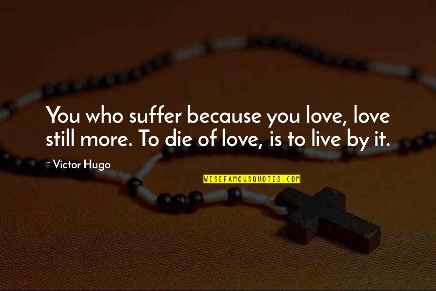 Freezed Quotes By Victor Hugo: You who suffer because you love, love still