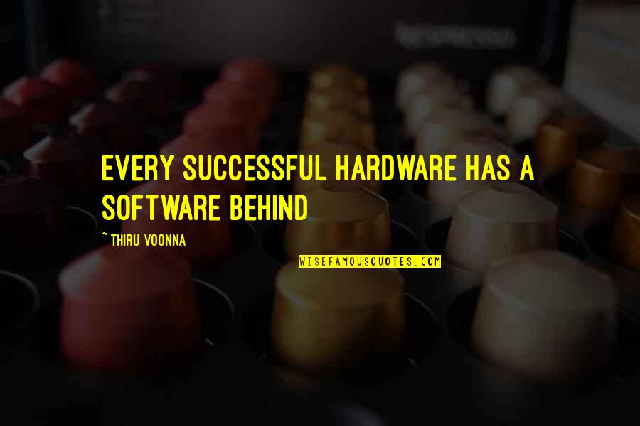 Freezing Outside Funny Quotes By Thiru Voonna: Every successful hardware has a software behind