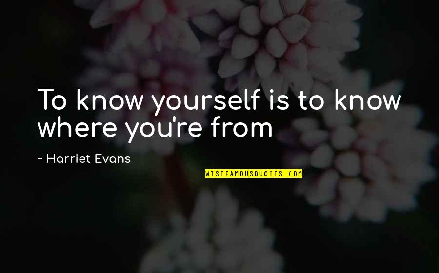French National Assembly Quotes By Harriet Evans: To know yourself is to know where you're