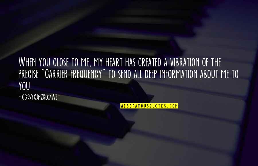 Frequency Of Love Quotes By CG9sYXJhZGl0aWE=: When you close to me, my heart has