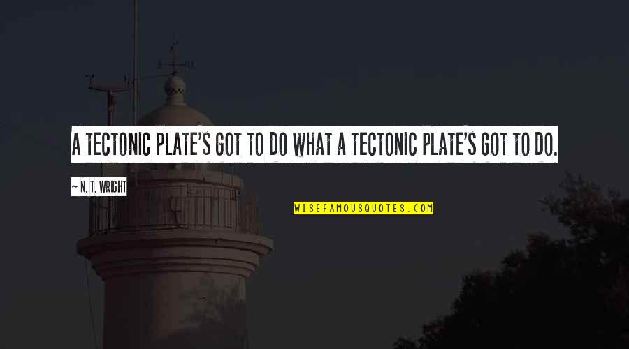 Fresas Austin Quotes By N. T. Wright: A tectonic plate's got to do what a