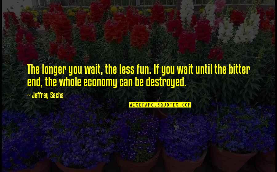 Fresas Con Quotes By Jeffrey Sachs: The longer you wait, the less fun. If