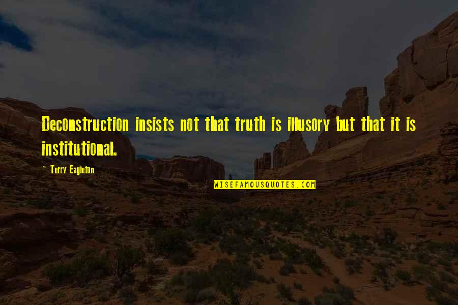 Fresh Flowers Good Morning Quotes By Terry Eagleton: Deconstruction insists not that truth is illusory but
