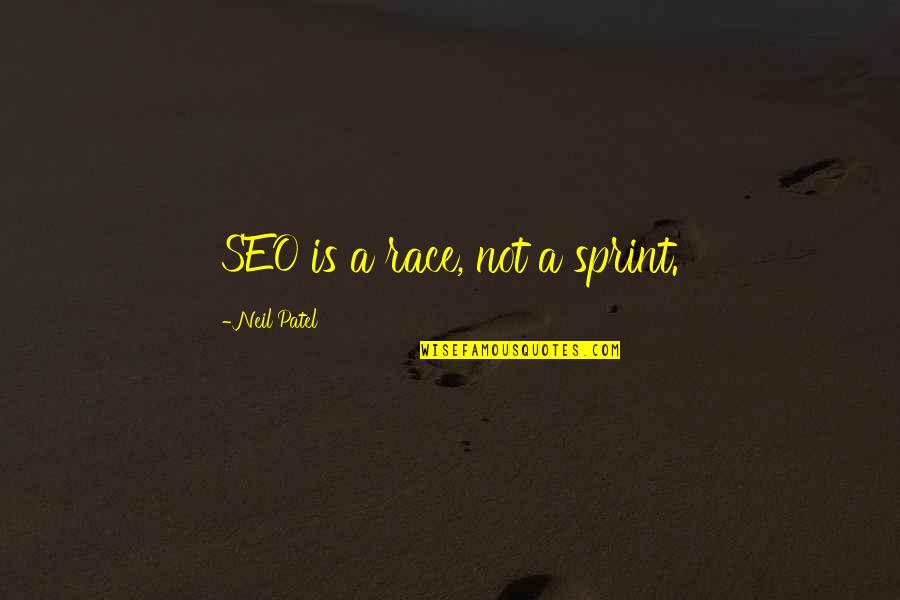 Fresh Ingredients Quotes By Neil Patel: SEO is a race, not a sprint.