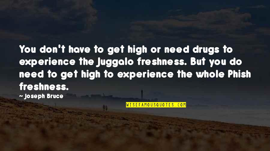 Freshness Quotes By Joseph Bruce: You don't have to get high or need