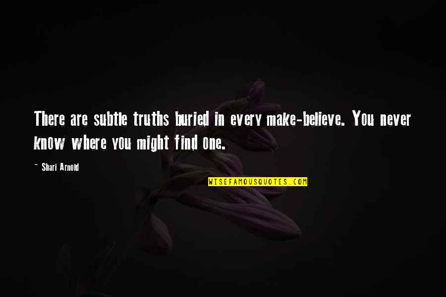 Fresser Yiddish Translation Quotes By Shari Arnold: There are subtle truths buried in every make-believe.