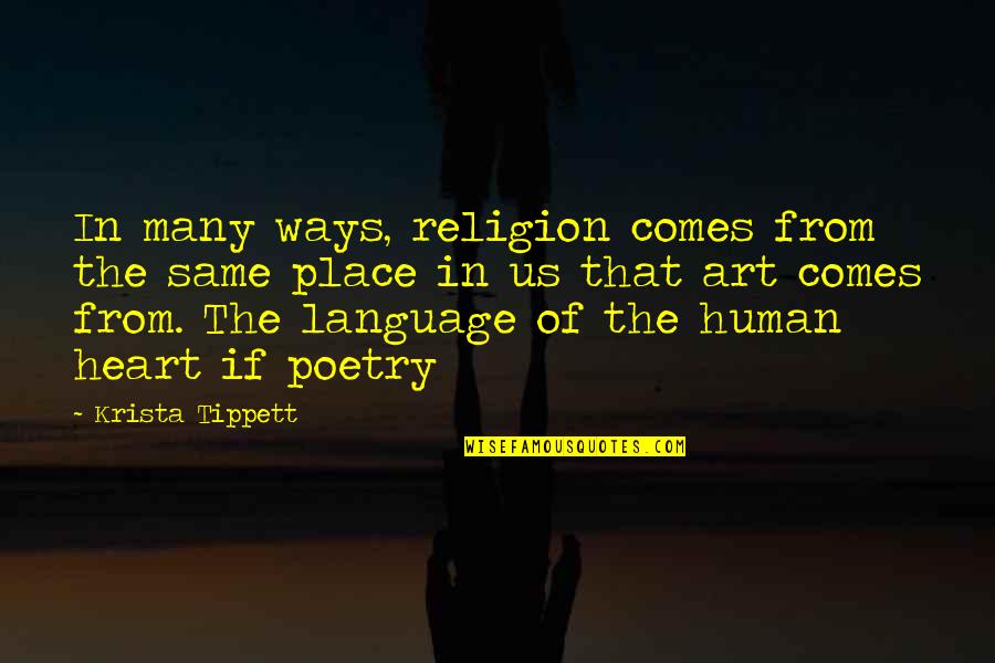 Freta Dominikanie Quotes By Krista Tippett: In many ways, religion comes from the same