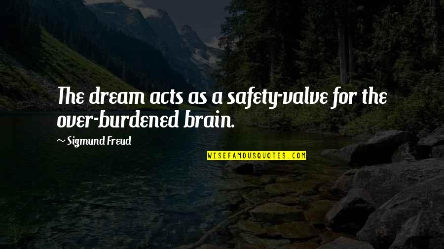 Freud Quotes By Sigmund Freud: The dream acts as a safety-valve for the