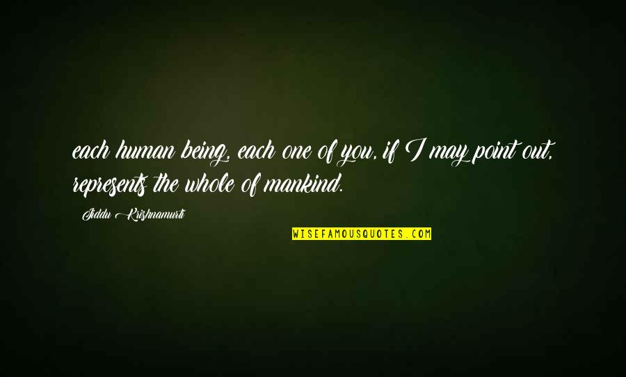 Freymuth Firearms Quotes By Jiddu Krishnamurti: each human being, each one of you, if