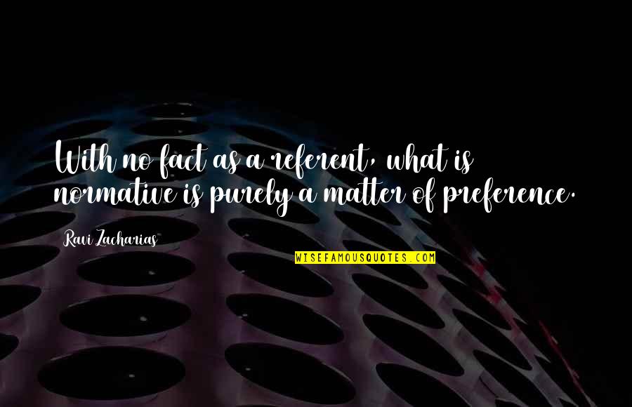 Friday Day Quotes By Ravi Zacharias: With no fact as a referent, what is