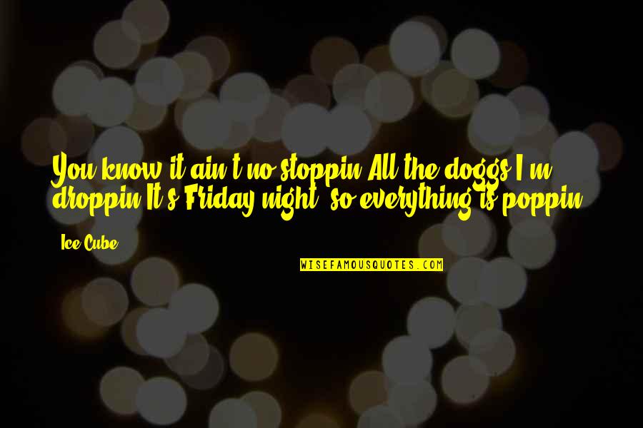 Friday Night Quotes By Ice Cube: You know it ain't no stoppin'All the doggs