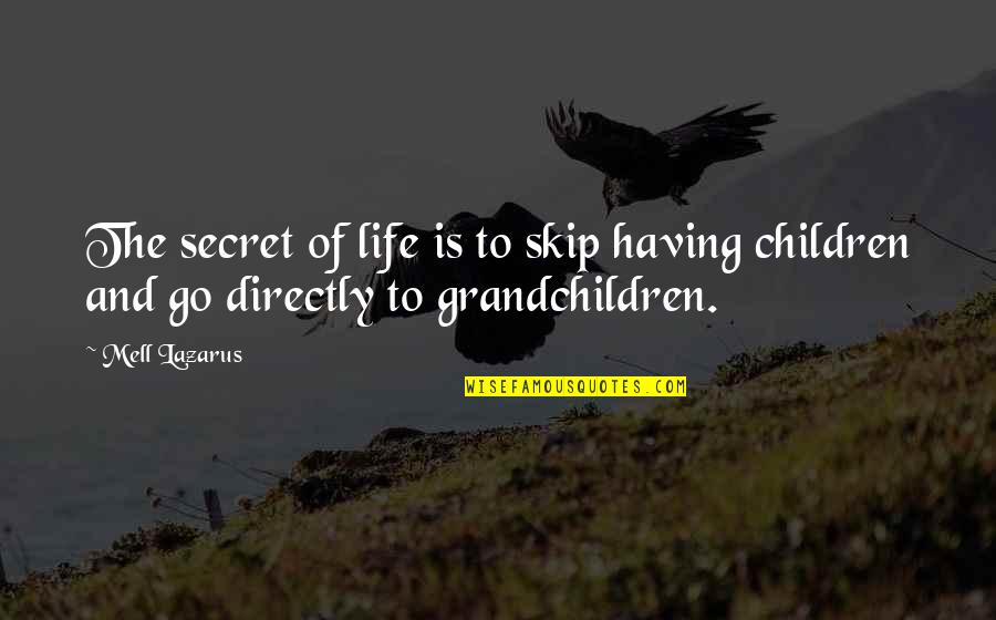 Friday Team Quotes By Mell Lazarus: The secret of life is to skip having