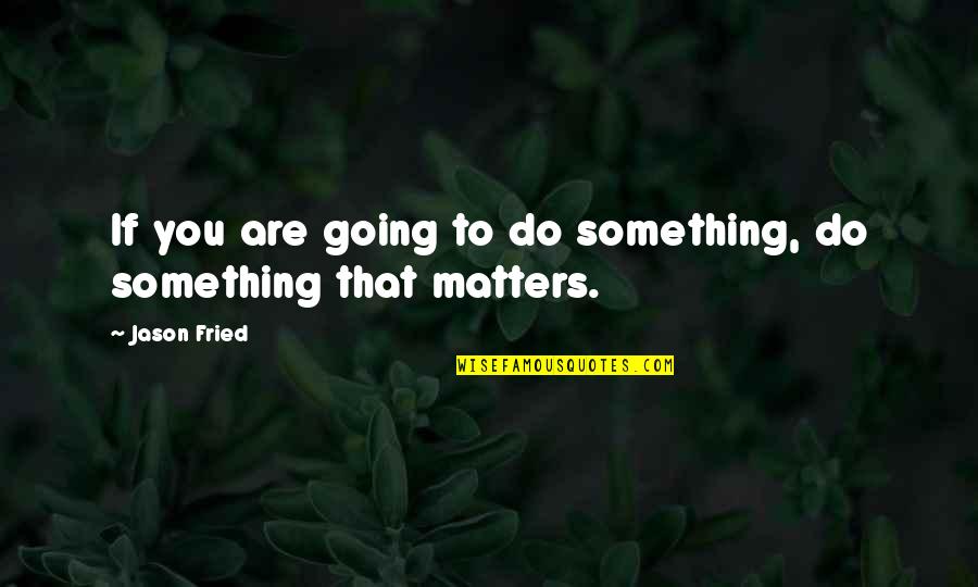 Fried Quotes By Jason Fried: If you are going to do something, do