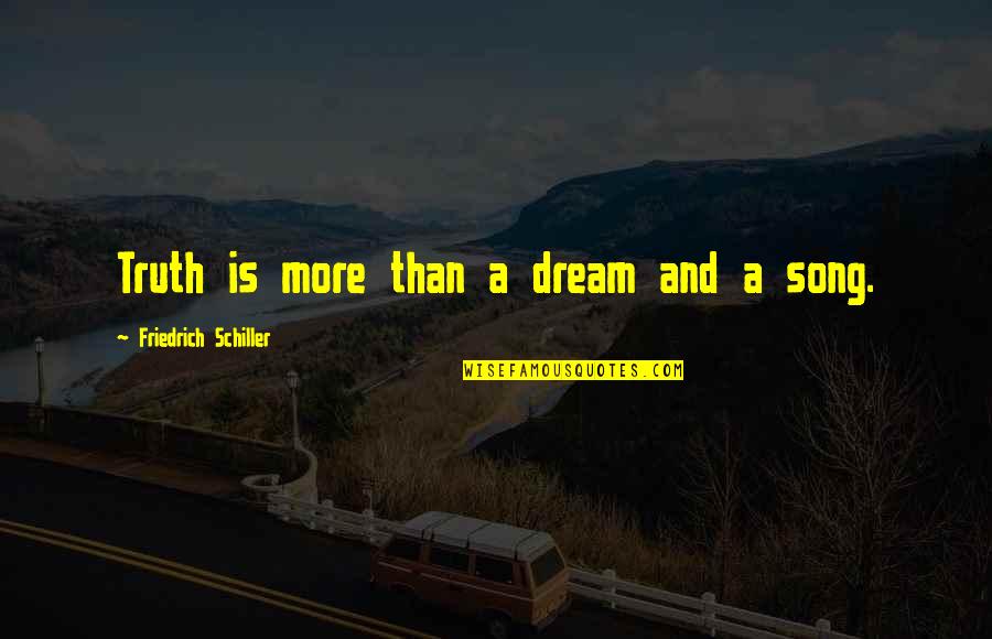 Friedrich Schiller Quotes By Friedrich Schiller: Truth is more than a dream and a