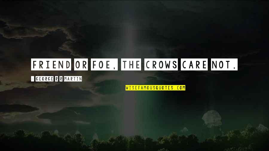 Friend And Foe Quotes By George R R Martin: Friend or foe, the crows care not.