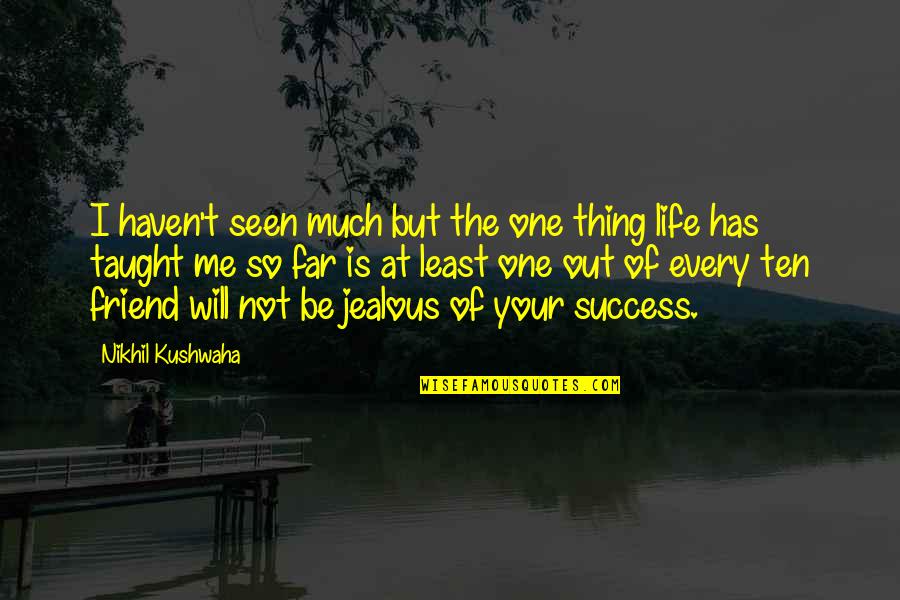 Friend And Success Quotes By Nikhil Kushwaha: I haven't seen much but the one thing