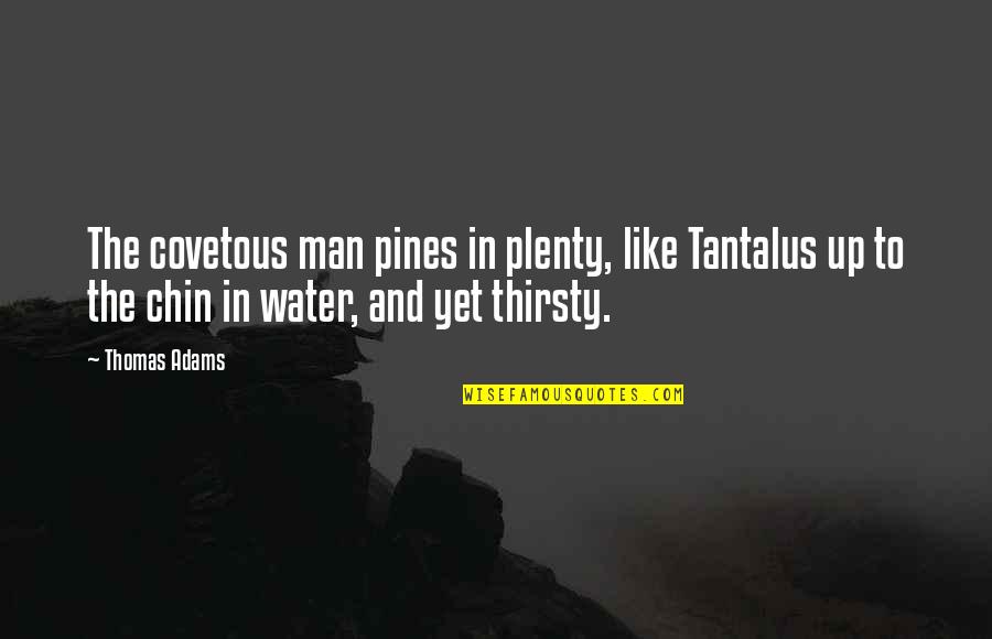 Friend Going Travelling Quotes By Thomas Adams: The covetous man pines in plenty, like Tantalus