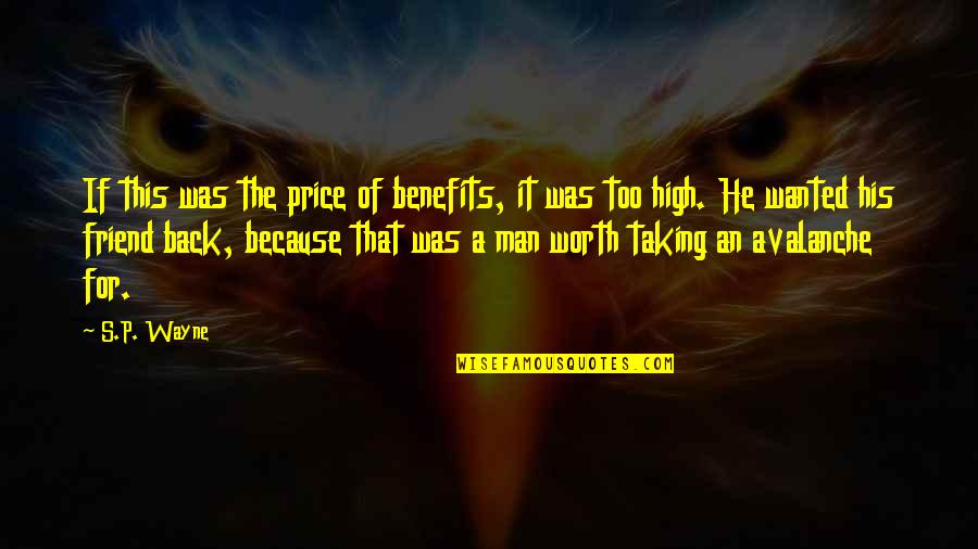 Friend Lovers Quotes By S.P. Wayne: If this was the price of benefits, it