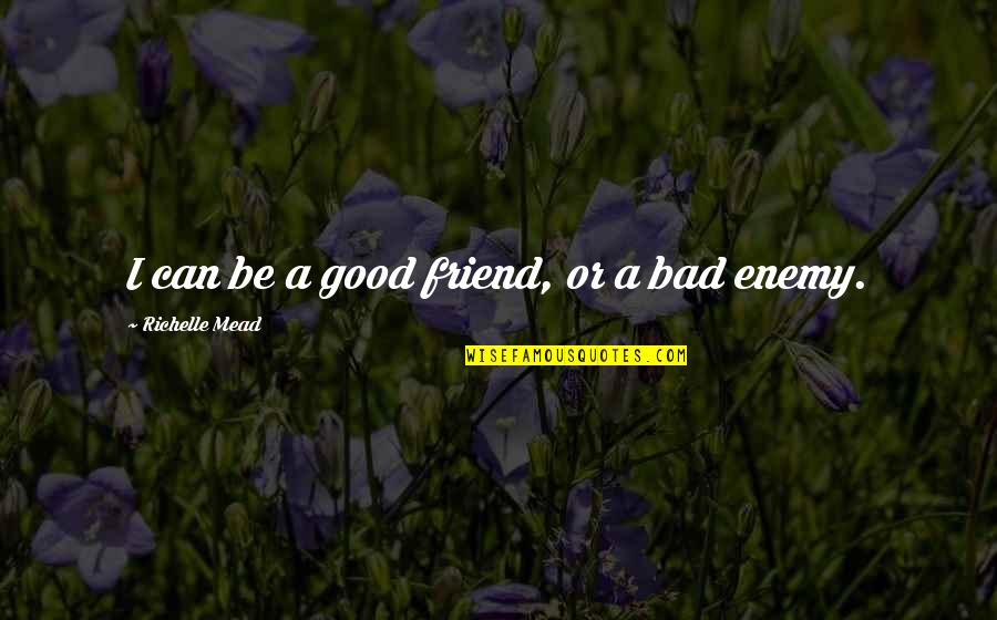 Friend Or Enemy Quotes By Richelle Mead: I can be a good friend, or a