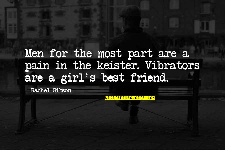 Friend S Quotes By Rachel Gibson: Men for the most part are a pain
