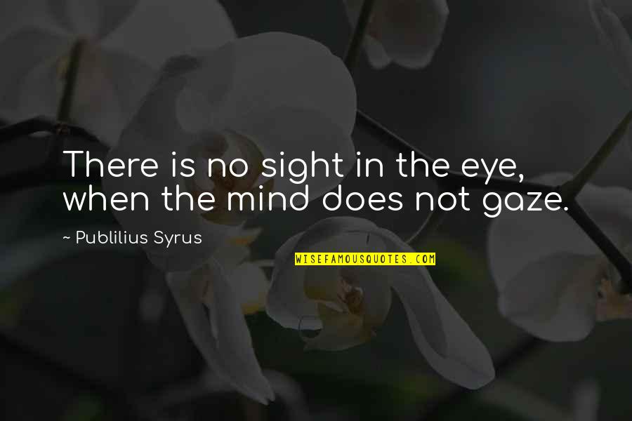 Friend Support System Quotes By Publilius Syrus: There is no sight in the eye, when